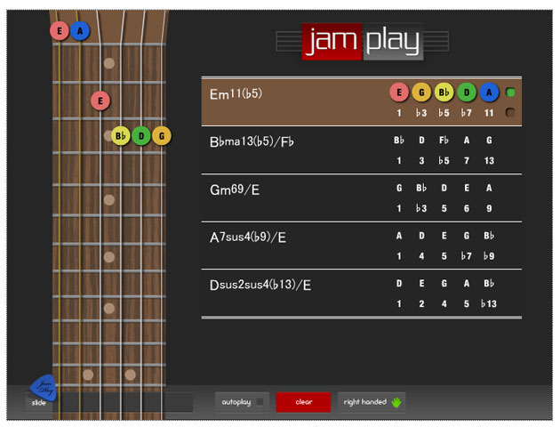 chord namer from JamPlay
