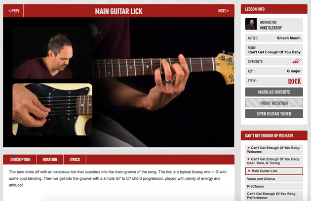 main guitar lick video lesson