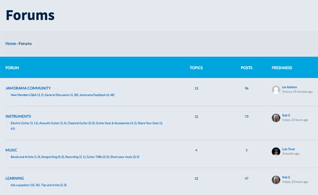 Jamorama Forums